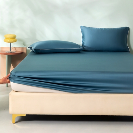 百寐  2025新款素色纯色100s兰精天丝床单床笠 床笠-管兰