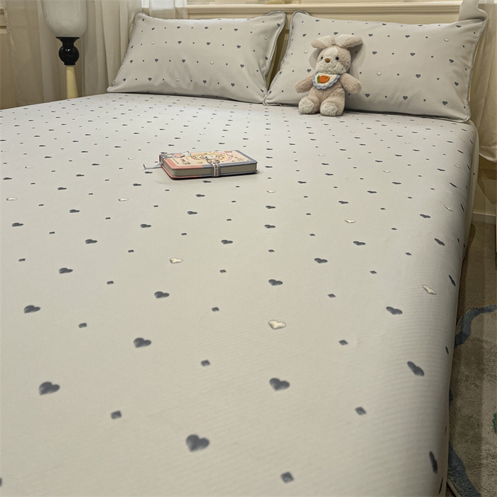 91家纺网 家纺一手货源 找家纺 星座家纺 2025新款斜纹提花凉感丝凉席床单款三件套 小幸运