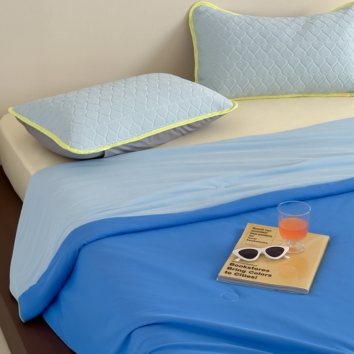 91家纺网 家纺一手货源 找家纺 顾里2025新款冰皮抗菌凉感被 蔚蓝仙踪