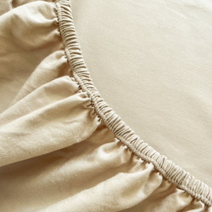 91家纺网 家纺一手货源 找家纺 泽西2025新品全棉卡通床笠 天使马-卡其