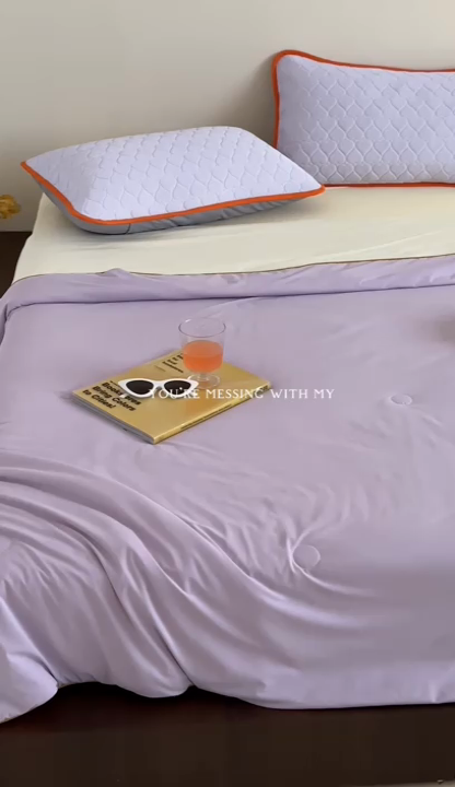 91家纺网 家纺一手货源 找家纺 顾里2025新款冰皮抗菌凉感被 芋泥奶盖