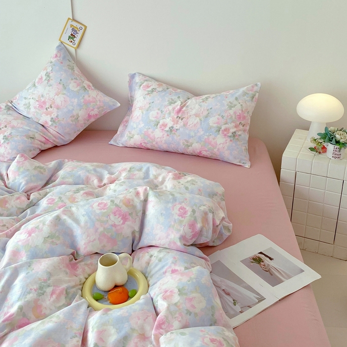 91家纺网 家纺一手货源 找家纺 于果 2025新款全棉双层纱四件套第四批 黎明心境