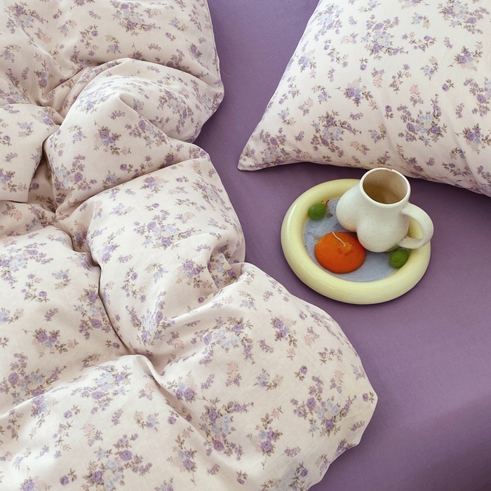 91家纺网 家纺一手货源 找家纺 于果 2025新款全棉双层纱四件套第四批 芊芊花影