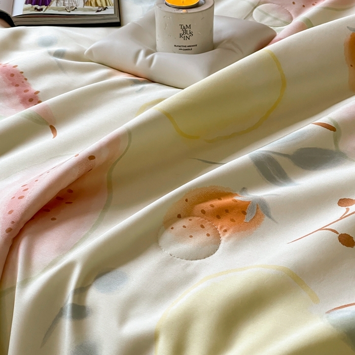 91家纺网 家纺一手货源 找家纺 顾里2025新款天丝莱赛尔夏被 芭乐玉