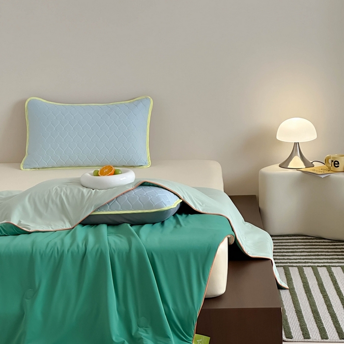 91家纺网 家纺一手货源 找家纺 顾里2025新款冰皮抗菌凉感被 西瓜啵啵