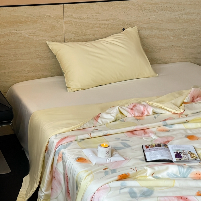 91家纺网 家纺一手货源 找家纺 顾里2025新款天丝莱赛尔夏被 芭乐玉