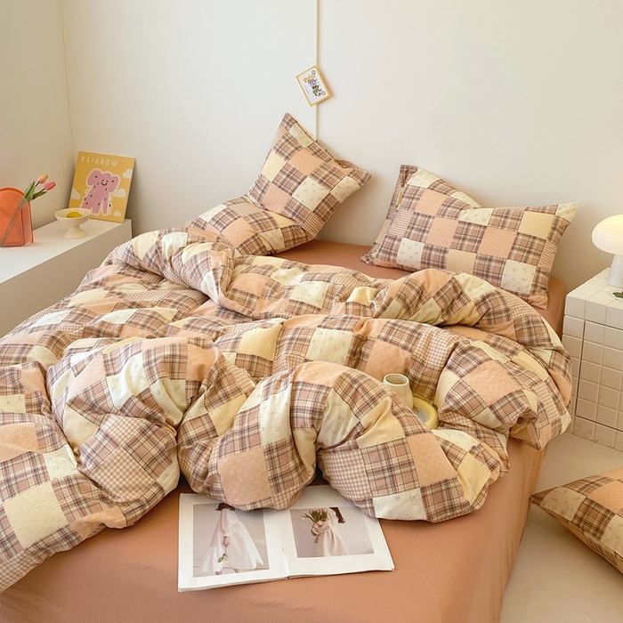 91家纺网 家纺一手货源 找家纺 于果 2025新款全棉双层纱四件套第四批 达令