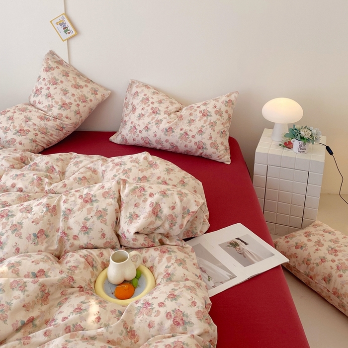 91家纺网 家纺一手货源 找家纺 于果 2025新款全棉双层纱四件套第四批 蒂芙娜