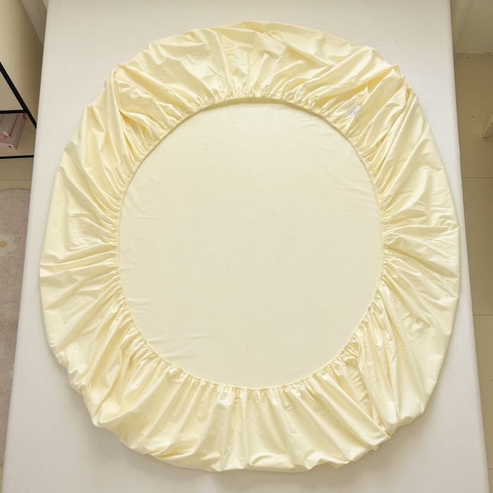 91家纺网 家纺一手货源 找家纺 泽西2025新品全棉卡通床笠 快乐蝶-奶油黄