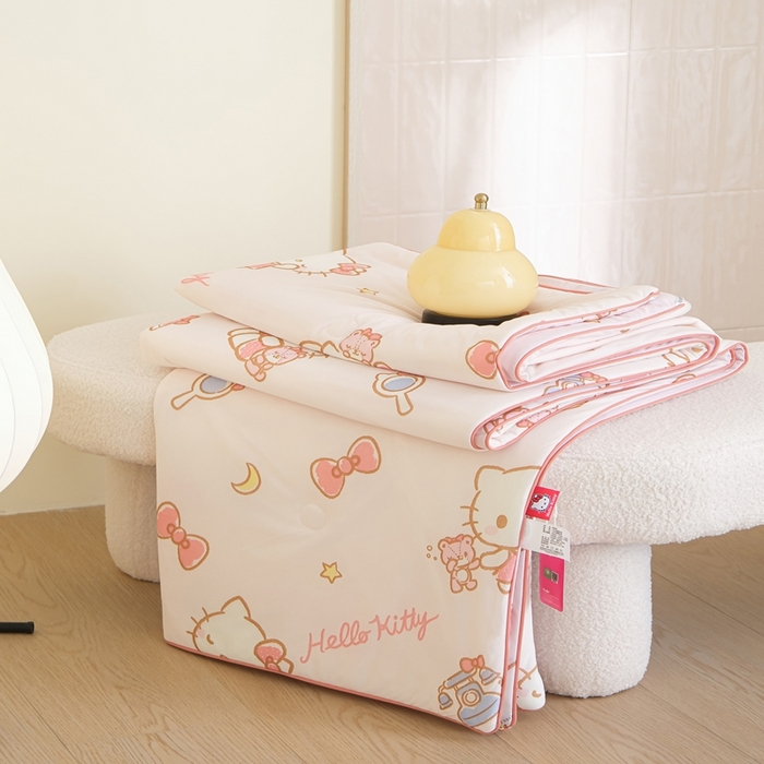 91家纺网 家纺一手货源 找家纺 U被家纺 2025新款三丽鸥官方授权亲肤凉感夏凉被空调被 【三丽鸥官方授权】KITTY