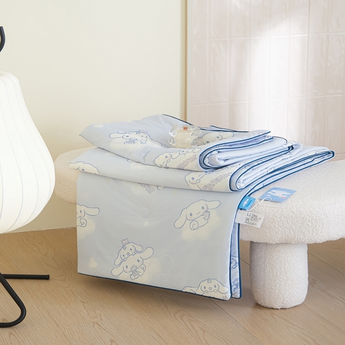 91家纺网 家纺一手货源 找家纺 U被家纺 2025新款三丽鸥官方授权亲肤凉感夏凉被空调被 【三丽鸥官方授权】蓝甜玉桂狗