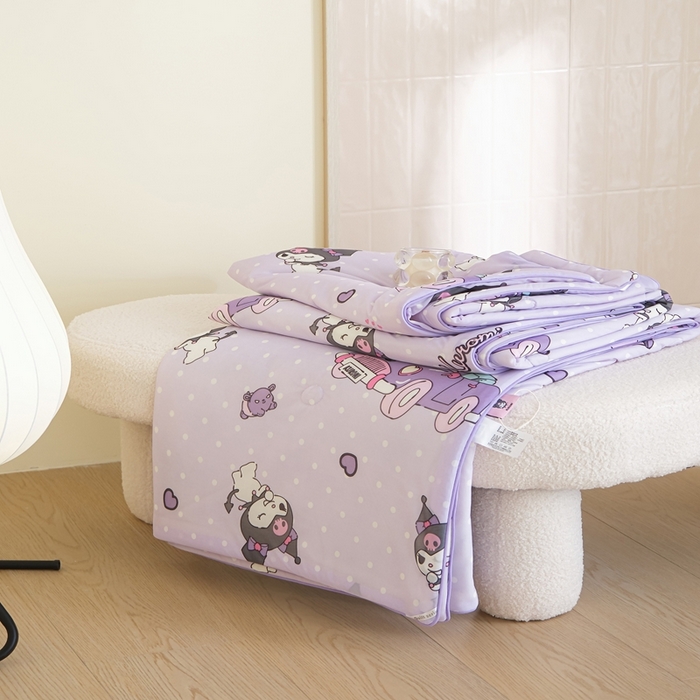 91家纺网 家纺一手货源 找家纺 U被家纺 2025新款三丽鸥官方授权亲肤凉感夏凉被空调被 【三丽鸥官方授权】紫色梦幻库洛米