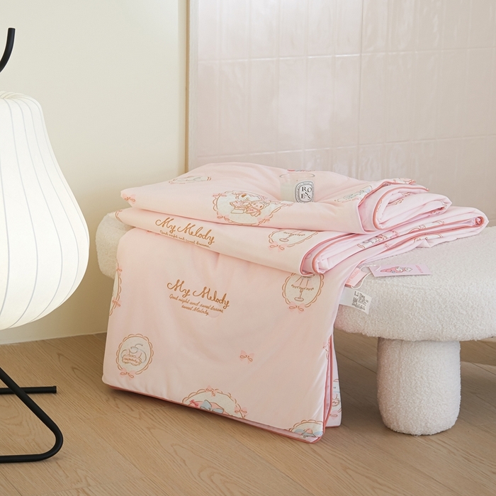 91家纺网 家纺一手货源 找家纺 U被家纺 2025新款三丽鸥官方授权亲肤凉感夏凉被空调被 【三丽鸥官方授权】甜甜美乐蒂