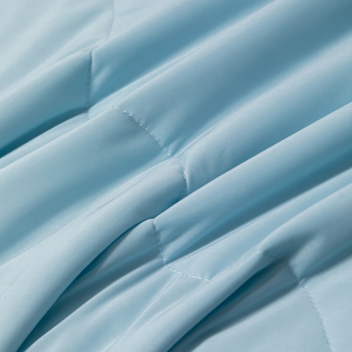 91家纺网 家纺一手货源 找家纺 样样红被业 2025新款抗菌凉感丝夏被 蓝色