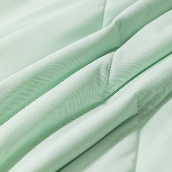 91家纺网 家纺一手货源 找家纺 样样红被业 2025新款抗菌凉感丝夏被 绿+灰