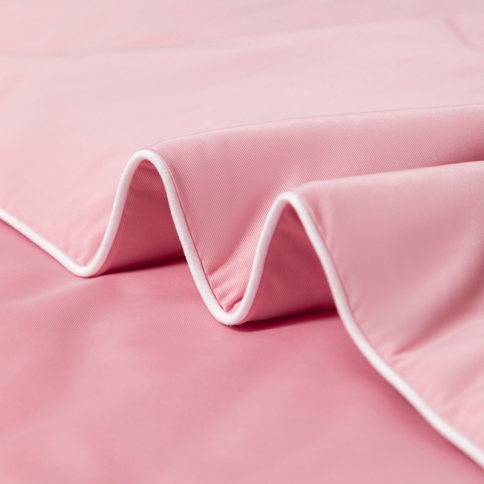 91家纺网 家纺一手货源 找家纺 样样红被业 2025新款抗菌凉感丝夏被 豆沙色