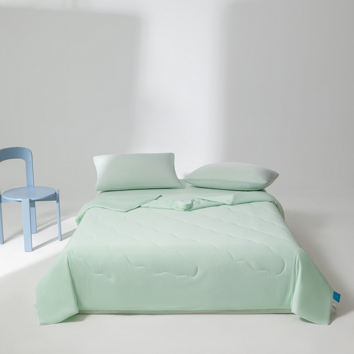 样样红被业 2025新款抗菌凉感丝夏被 水绿色
