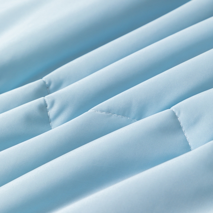 91家纺网 家纺一手货源 找家纺 样样红被业 2025新款抗菌凉感丝夏被 蓝+灰色