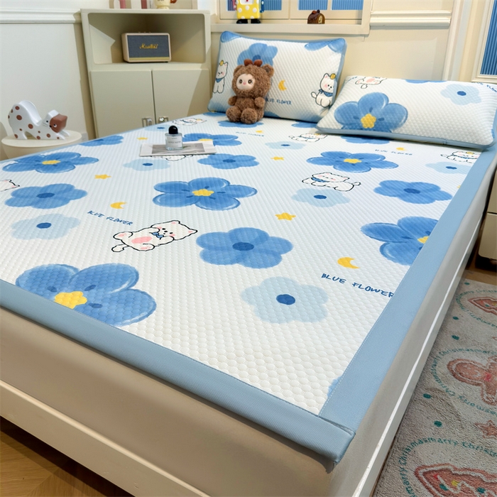 91家纺网 家纺一手货源 找家纺 （总）喜居 2025新款A类凉感豆豆席印花款凉席