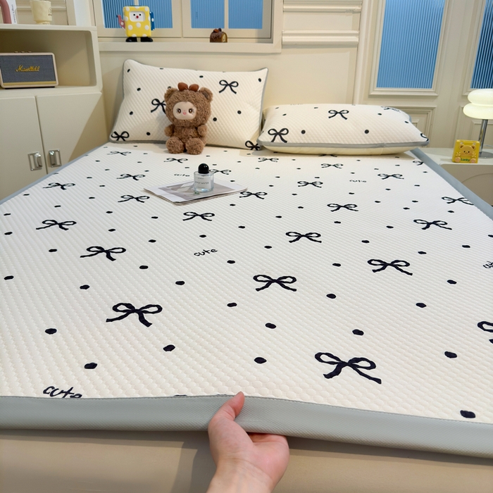 91家纺网 家纺一手货源 找家纺 （总）喜居 2025新款A类凉感豆豆席印花款凉席