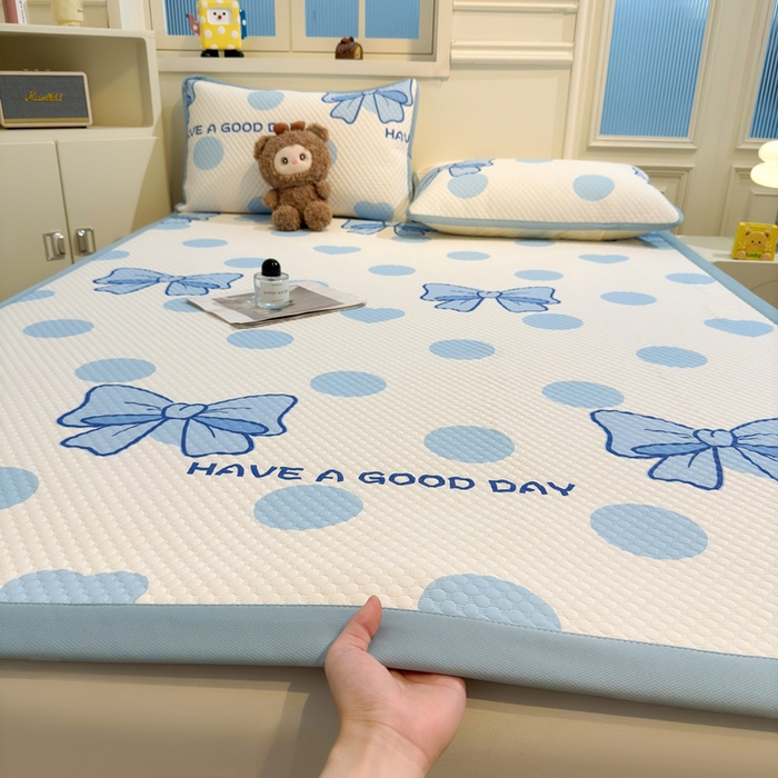 91家纺网 家纺一手货源 找家纺 （总）喜居 2025新款A类凉感豆豆席印花款凉席