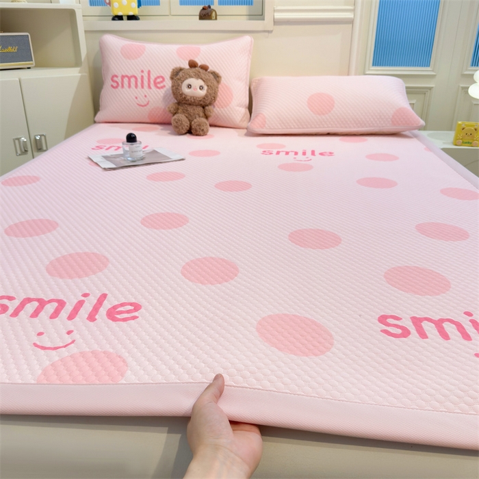 91家纺网 家纺一手货源 找家纺 （总）喜居 2025新款A类凉感豆豆席印花款凉席