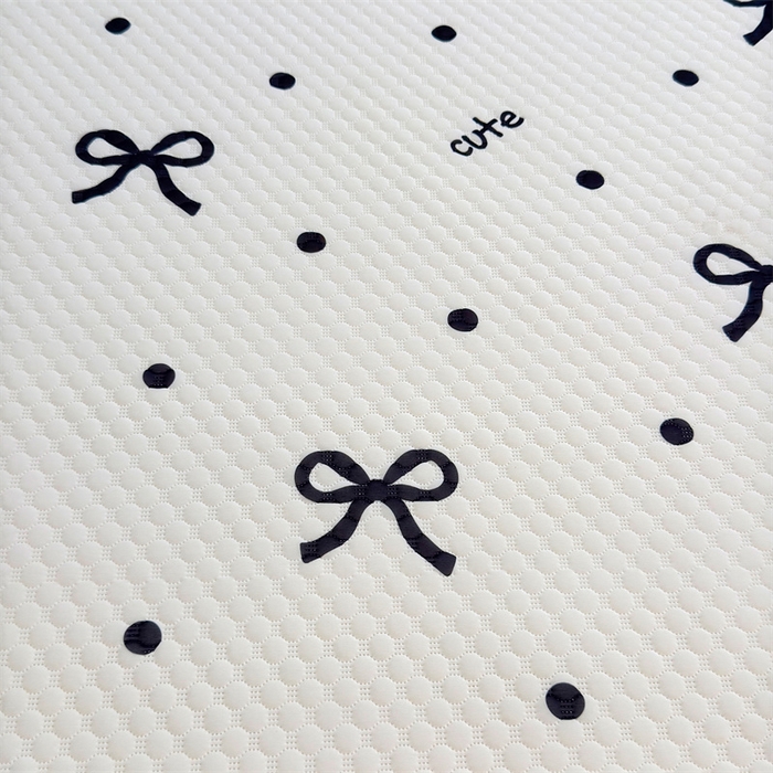 91家纺网 家纺一手货源 找家纺 喜居 2025新款A类凉感豆豆席印花款凉席 波点蝴蝶结