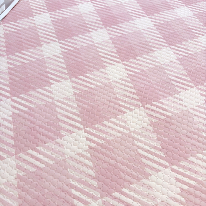 91家纺网 家纺一手货源 找家纺 喜居 2025新款A类凉感豆豆席印花款凉席 晨曦粉