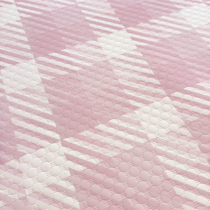 91家纺网 家纺一手货源 找家纺 喜居 2025新款A类凉感豆豆席印花款凉席 晨曦粉