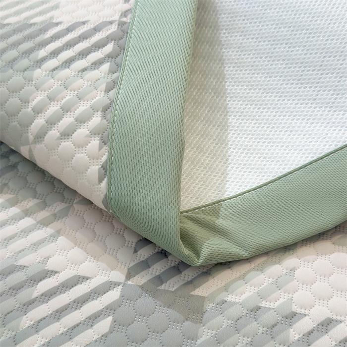 91家纺网 家纺一手货源 找家纺 喜居 2025新款A类凉感豆豆席印花款凉席 晨曦绿