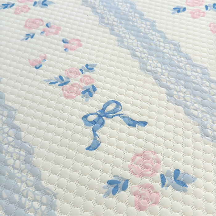 91家纺网 家纺一手货源 找家纺 喜居 2025新款A类凉感豆豆席印花款凉席 花间