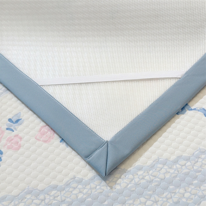 91家纺网 家纺一手货源 找家纺 喜居 2025新款A类凉感豆豆席印花款凉席 花间