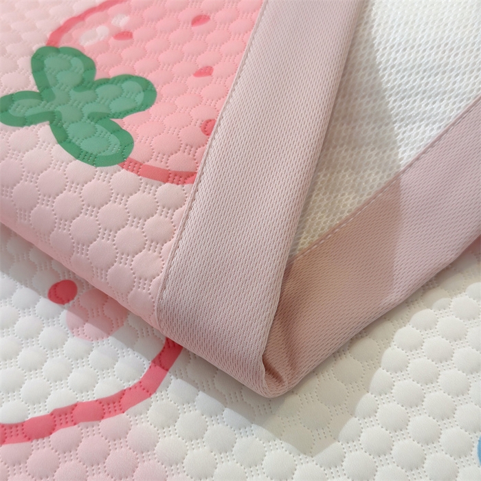 91家纺网 家纺一手货源 找家纺 喜居 2025新款A类凉感豆豆席印花款凉席 可儿兔