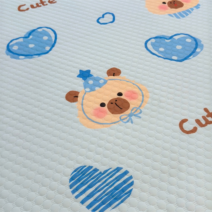 91家纺网 家纺一手货源 找家纺 喜居 2025新款A类凉感豆豆席印花款凉席 酷酷的心