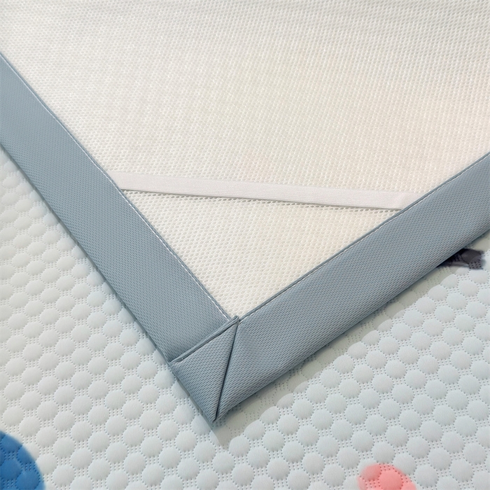 91家纺网 家纺一手货源 找家纺 喜居 2025新款A类凉感豆豆席印花款凉席 蓝色心情