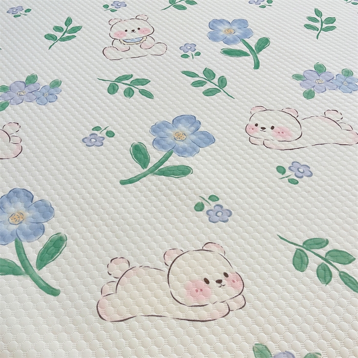 91家纺网 家纺一手货源 找家纺 喜居 2025新款A类凉感豆豆席印花款凉席 奶呼呼