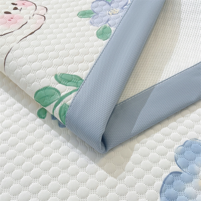 91家纺网 家纺一手货源 找家纺 喜居 2025新款A类凉感豆豆席印花款凉席 奶呼呼