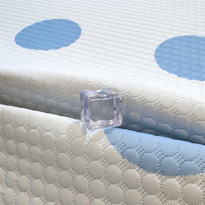 91家纺网 家纺一手货源 找家纺 喜居 2025新款A类凉感豆豆席印花款凉席 微笑-蓝