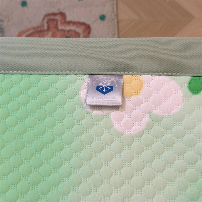 91家纺网 家纺一手货源 找家纺 喜居 2025新款A类凉感豆豆席印花款凉席 夏花