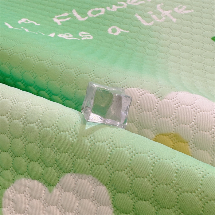 91家纺网 家纺一手货源 找家纺 喜居 2025新款A类凉感豆豆席印花款凉席 夏花