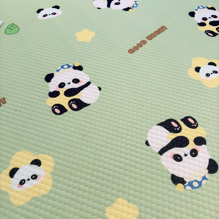 91家纺网 家纺一手货源 找家纺 喜居 2025新款A类凉感豆豆席印花款凉席 小熊猫