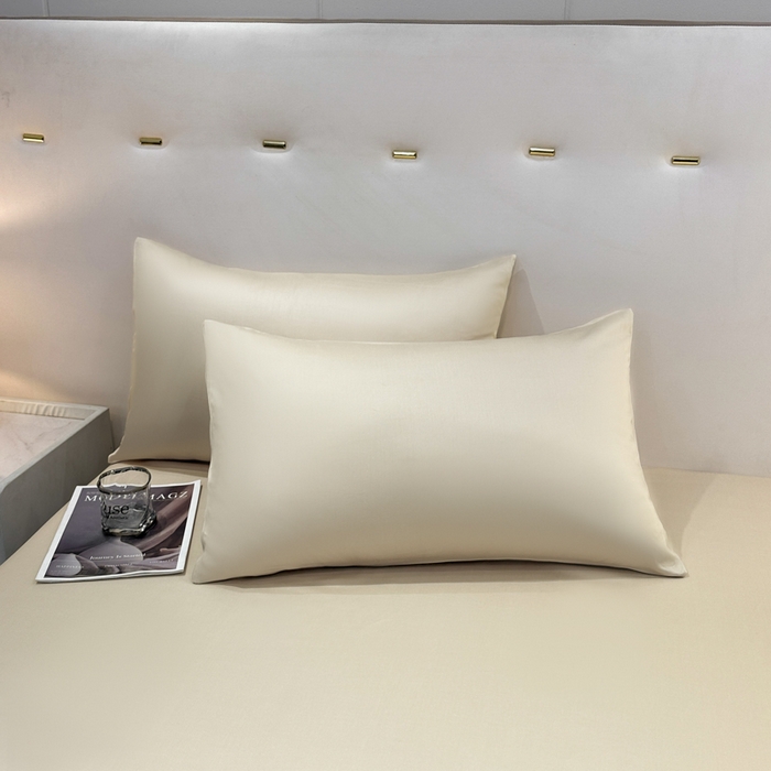 91家纺网 家纺一手货源 找家纺 （总）菲梵家纺 2025新款纯色60支莱赛尔天丝单品枕套（提供买家秀）