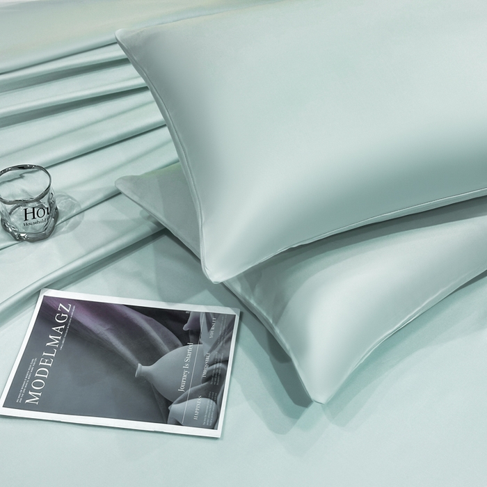 91家纺网 家纺一手货源 找家纺 （总）菲梵家纺 2025新款纯色60支莱赛尔天丝单品枕套（提供买家秀）