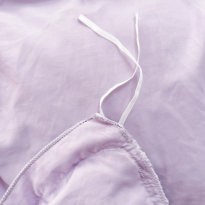 91家纺网 家纺一手货源 找家纺 罗艺轩 2025新款A类珍珠棉花边床裙四件套-梦幻花园 梦幻花园-香芋紫