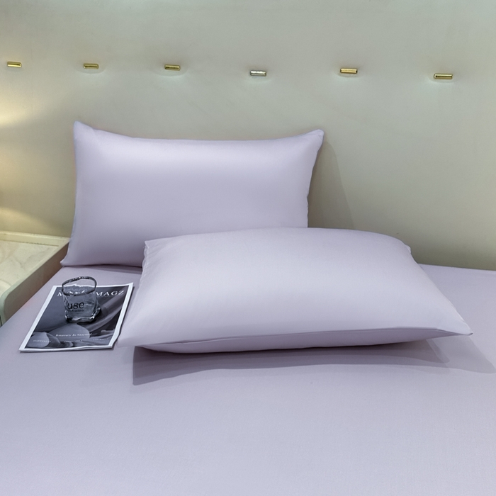 91家纺网 家纺一手货源 找家纺 菲梵家纺 2025新款纯色60支莱赛尔天丝单品枕套（提供买家秀） 暮光紫