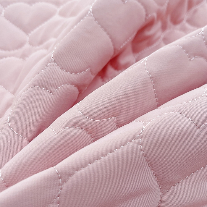91家纺网 家纺一手货源 找家纺 罗艺轩 2025新款A类珍珠棉花边床裙三件套-梦幻花园 梦幻花园-粉