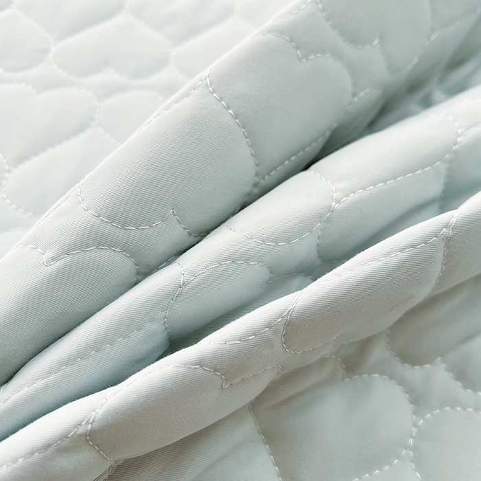 91家纺网 家纺一手货源 找家纺 罗艺轩 2025新款A类珍珠棉花边床裙三件套-梦幻花园 梦幻花园-蓝灰色