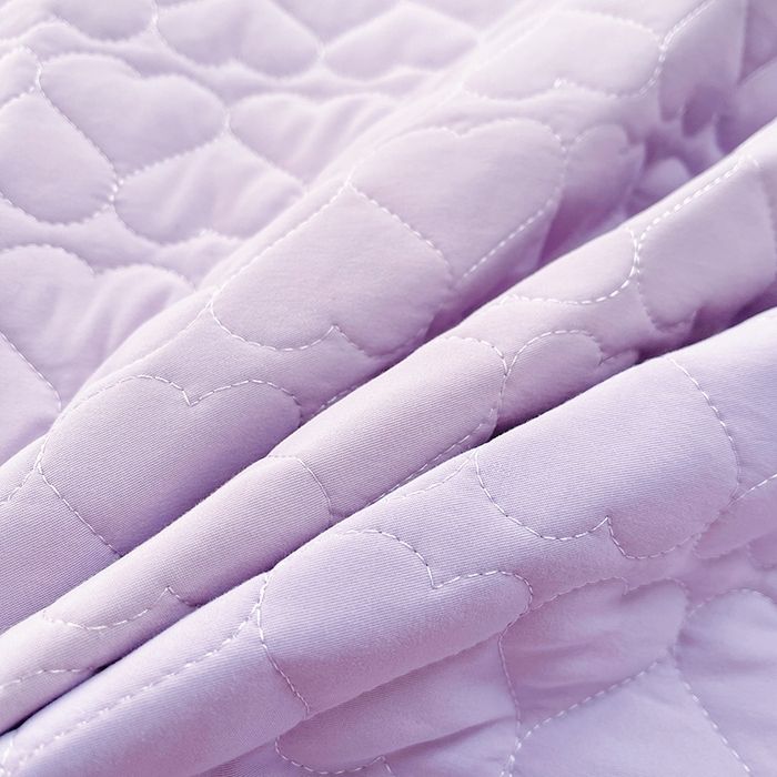 91家纺网 家纺一手货源 找家纺 罗艺轩 2025新款A类珍珠棉花边床裙三件套-梦幻花园 梦幻花园-香芋紫