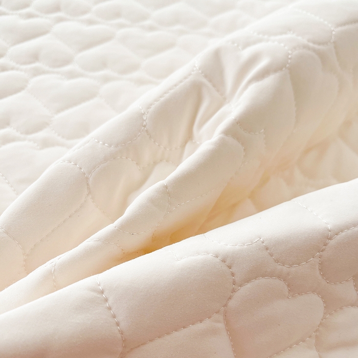 91家纺网 家纺一手货源 找家纺 罗艺轩 2025新款A类珍珠棉花边床裙三件套-梦幻花园 梦幻花园-荷花白