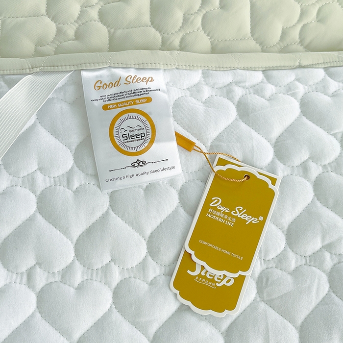 91家纺网 家纺一手货源 找家纺 罗艺轩 2025新款A类珍珠棉花边床裙三件套-梦幻花园 梦幻花园-碧草绿